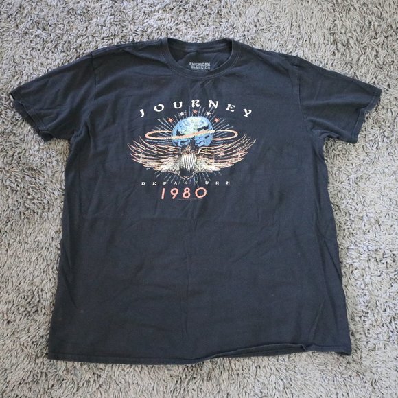 Journey Departure Band Shirt Adult XL Black Music Rock Band American Classic - Picture 1 of 7
